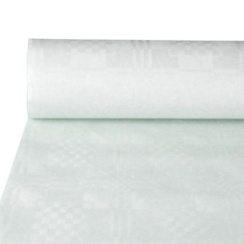 PAPSTAR Papiertischtuch mit Damastprägung 50 m x 0,8 m weiss