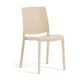 thumbnail of Set 4 Chaises en polypropylène avec fibre de verre empilables pour extérieur et jardin, bar et restaurant, cuisine design moderne - CARMEN - Crème