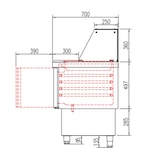 thumbnail of CORECO Meuble De Preparation Fast Food Gn1/1 - 3 P. - 0/+8 - 1365X700X890 - Int Et Ext  - Livre Avec 3 Barettes De Separation - Pare Haleine MFK-140