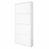thumbnail of Scarpiera Slim In Metallo 4 Ante A Ribalta Ultra Sottile Salvaspazio Mobile Portascarpe Moderno Ingresso Camera Corridoio 138 x 50 x 15 Cm Bianco