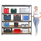 thumbnail of PROREGAL Mega Deal | 4x Schwerlastregal Giant Elephant | HxBxT 180x180x60cm | Fachlast 200kg | Schwarz | Garagenregal, Lagerregal, Steckregal