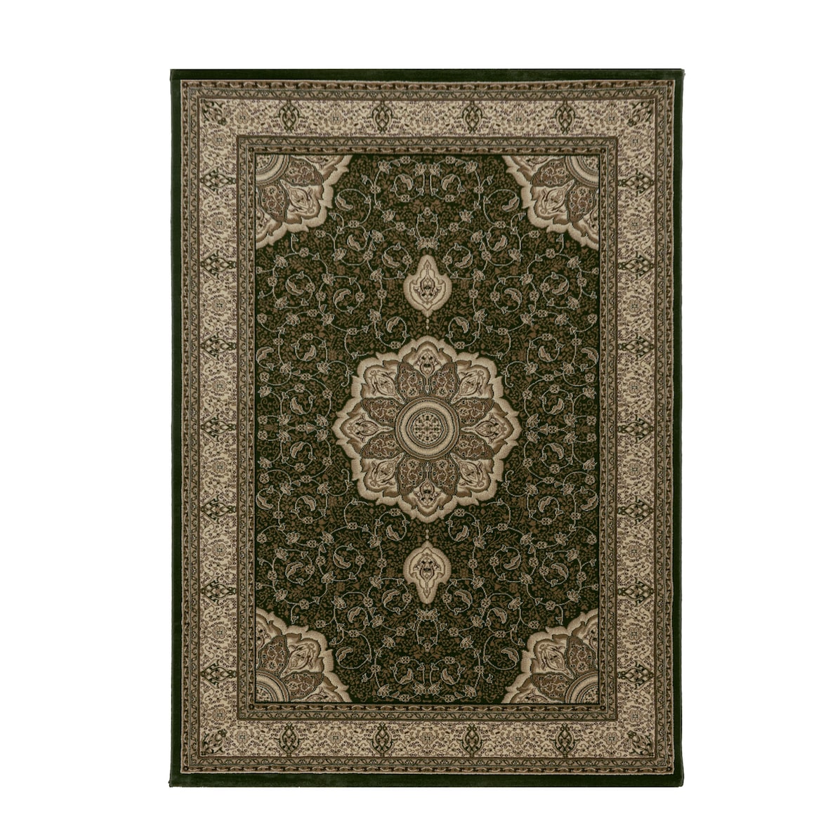 Teppich Waschbar Orient-Design Modern Strapazierfähig Esszimmer Flur Grün 300x400 cm OEKO-TEX Schadstoffgeprüft – SELVA von Kadima Design