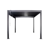thumbnail of CRO Pergola bioclimatica quadrata in alluminio con lamelle orientabili manualmente - color antracite - misure: 300x300 h. 250 cm
