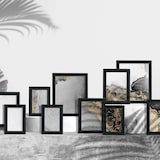 thumbnail of Relaxdays Bilderrahmen 10er Set, verschiedene Größen, Bildercollage, zum Aufhängen oder Hinstellen, Fotorahmen, schwarz