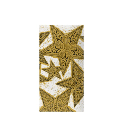 Sovie HORECA Besteckserviette Gitte in Gold-Schwarz aus Airlaid 40 x 40 cm, 100 Stück - Bestecktasche Weihnachten Sterne