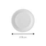 thumbnail of Assiette ronde jetable en carton blanc enduit anti-gras 180 mm par 1000