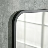 thumbnail of HOMCOM espejo decorativo de pared 50x70cm espejo rectangular de metal con estante de almacenamiento para salón dormitorio entrada estilo moderno negro