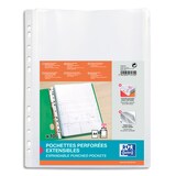 thumbnail of OXFORD Sachet de 10 pochettes-plan sans rabat en polypro lisse 20/100e. Format A4, perforation 11 trous