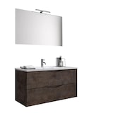 thumbnail of Composizione Bagno Sospesa Effetto Pietra 100cm - Marrone Effetto Pietra