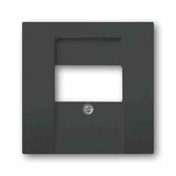 thumbnail of FUTURE LINEAR Zentralplatte, TAE, schwarz, matt, Befestigung mit Schraube, ohne Beschriftungsfeld