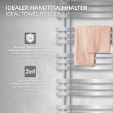 thumbnail of ECD Germany Badheizkörper Iron EM 600×1200 mm Chrom, Designheizkörper Paneelheizkörper Radiator, Handtuchwärmer Handtuchtrockner