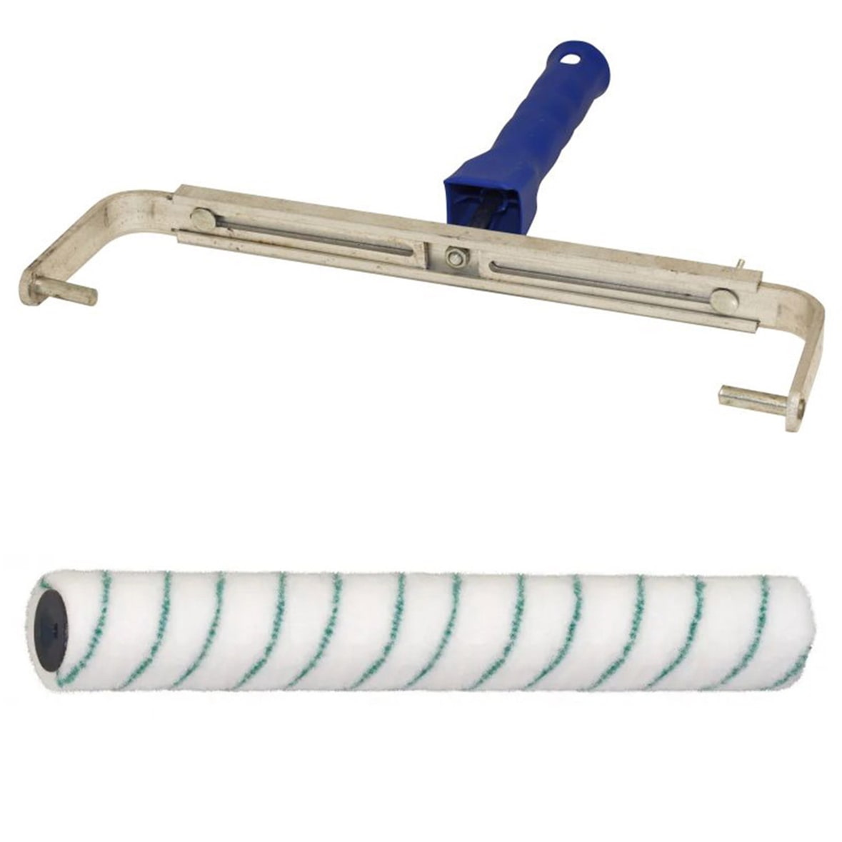 Jeu de rouleaux à poils courts (50 cm de large) et porte-rouleau réglable - Scelle et crée des surfaces lisses sur les sols intérieurs