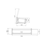 thumbnail of vaiotec gekoelde opzetvitrine met roestvrijstalen deksel, 9 x GN 1/3, 1980 x 395 mm