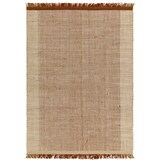 thumbnail of Wollteppich Handgewebt Korbmuster | 200x290cm, 4mm Florhöhe, 14mm Gesamthöhe | Terrakotta | Mit Fransen | Gemütlich | PISA Kollektion | Kadima Design