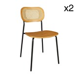 thumbnail of Now's Home - Lot De 2 Chaises En Bois Naturel Et Pieds En Metal Noir