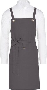 thumbnail of PROVENCE - Crossover Eyelets Bib Apron with Pocket: One Size / Navy