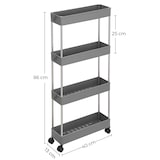 thumbnail of Helloshop26 - Carrinho de armazenamento móvel em prateleira de 4 níveis sobre rodas para banheiro cozinha pequeno espaço 40 x 13 x 12_0003491