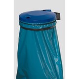 thumbnail of PROREGAL Wandhalterung mit großer Einwurföffnung | blauer Deckel | 39,5cm Durchmesser | Stahl | Anthrazit | Mülleimer Abfalleimer Müllkorb