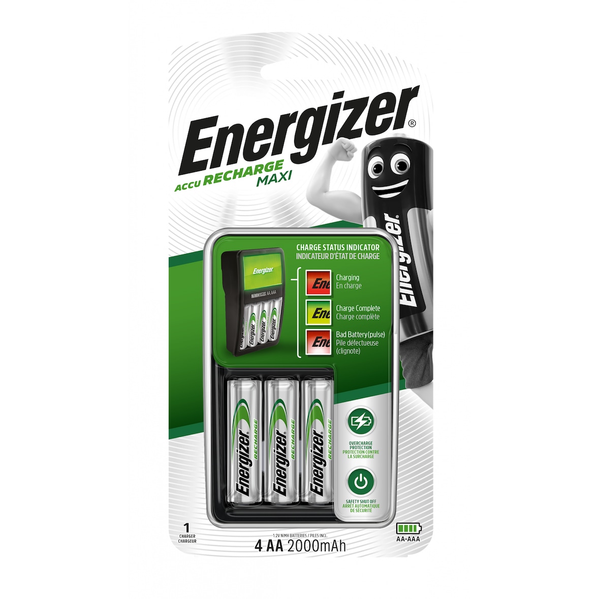 Energizer MAXI inkl. 4x AA 2000 mAh ready to Use