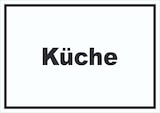 thumbnail of Küche Schild mit Text Kitchen cucina waagerecht A2 Rückseite selbstklebend