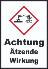 thumbnail of Schild Ätzende Wirkung Ätzwirkung hochkant A1 (594x841mm)