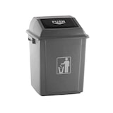 thumbnail of Papelera Contenedor Q-Connect Plastico Con Tapa De Balancin 58 Litros Gris 470X330X760 Mm