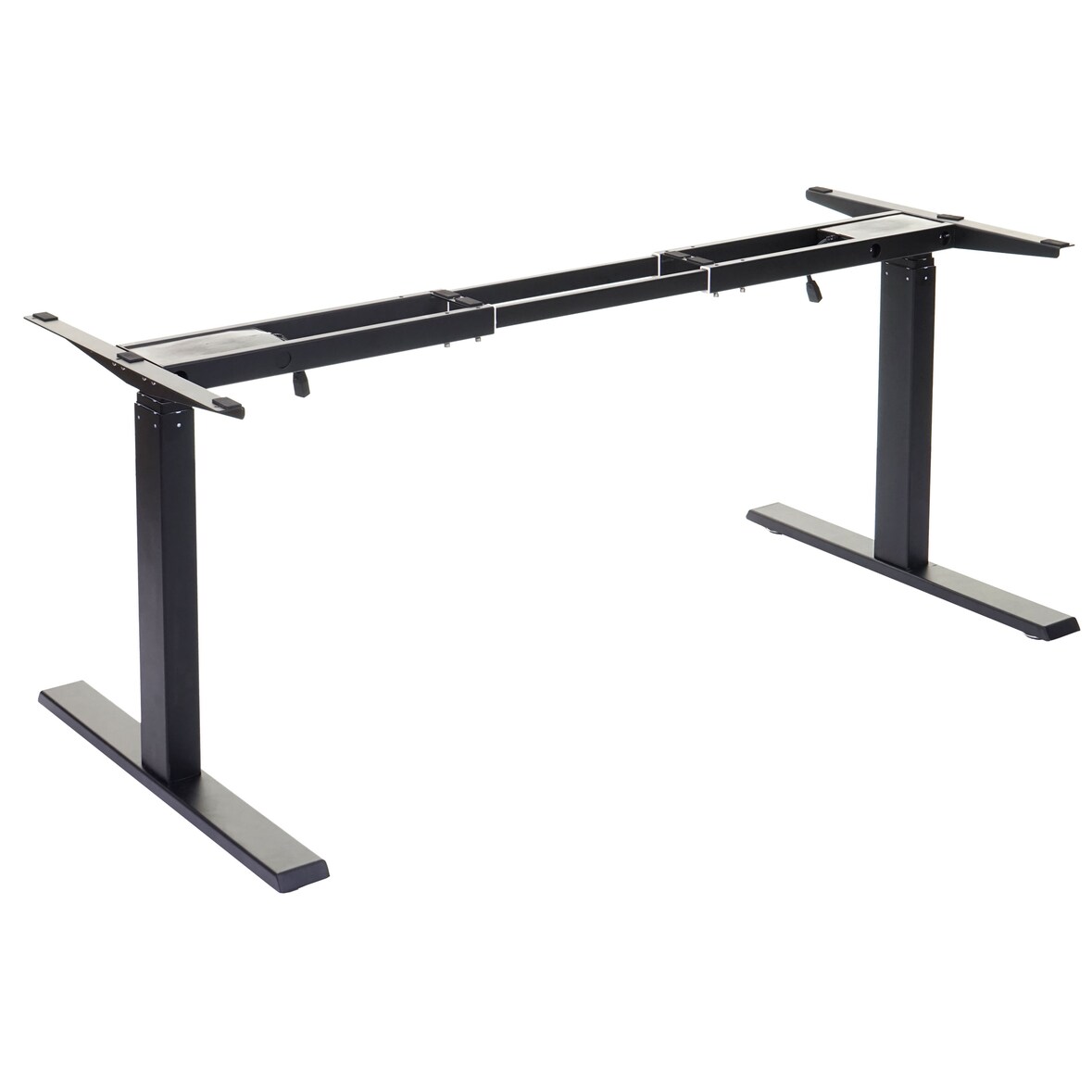 Gestell HWC-D40, variables Tischgestell für Schreibtisch, elektrisch höhenverstellbar Memory 29kg ~ schwarz