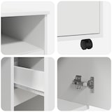 thumbnail of Bureau avec roues Blanc 91 x 50 x 77 cm Bois d'ingénierie Modèle Solaris Balcon