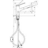 thumbnail of Hansgrohe Zesis M33 Einhebel-Küchenmischer mit Ausziehbrause, 2jet Chrom