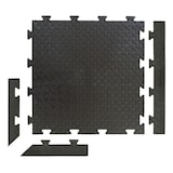 thumbnail of Pack 5 Calçadas Femininas para Laje de PVC Preto Clip-On Anti-Slip Floor Square Garage Workshop PS50CRN/F INTEC