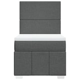 thumbnail of vidaXL Boxspringbett mit Matratze Dunkelgrau 100x200 cm Stoff