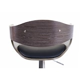 thumbnail of Barhocker HWC-A47, Barstuhl, Holz Bugholz Retro-Design ~ grau, Kunstleder schwarz