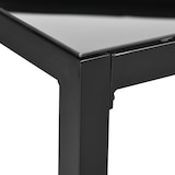 thumbnail of Tavolo da Giardino 180x80x72 cm in Alluminio e Vetro Temperato Nero