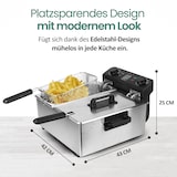 thumbnail of Emerio Frituurpan Dubbel - 2x 3 Liter Friteuse - PFAS-Vrij - Regelbare Thermostaat - Koude Zone - DF-120485 RVS