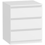 thumbnail of HOMCOM cómoda 3 cajones con cierre suave, cómoda dormitorio, cajonera para salón, oficina, estilo moderno, 45x40x52,8 cm, blanco