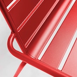 thumbnail of Banco metálico rojo para terraza - Oviala