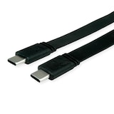 thumbnail of VALUE USB4 Gen 3 Kabel, C-C, ST/ST, 8K UHD-2, 40Gbit/s, Emark, 100W, extra-flach, schwarz, 0,5 m