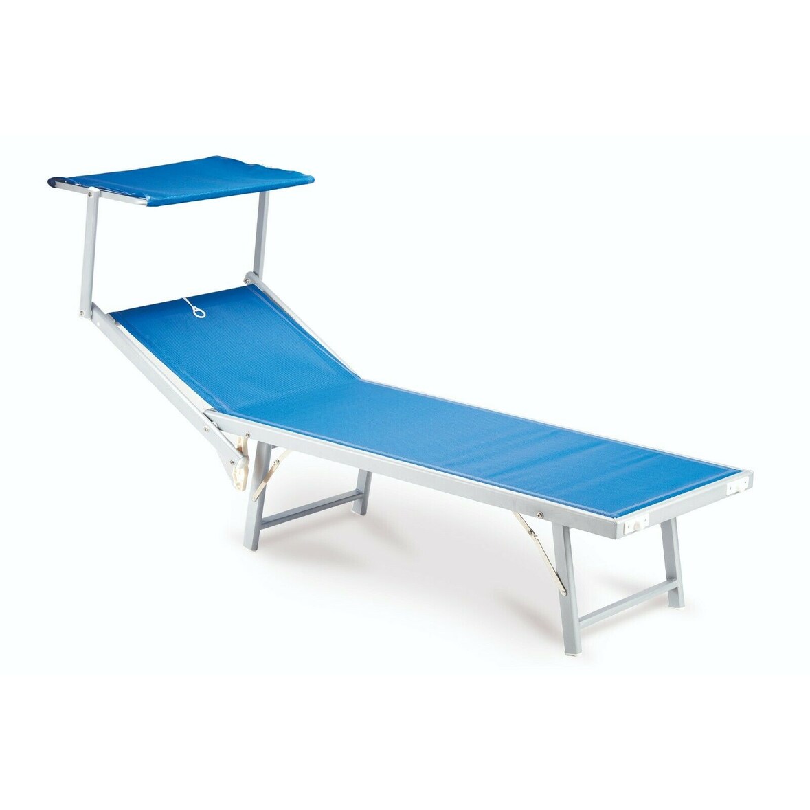Garden Friend Lettino Ibiza struttura in alluminio copertura in textilene misure h36x186x59 cm Blu