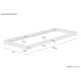 thumbnail of Weißes Niedrigflurbett Futon extra niedriges Holzbett 80x200 Kiefer V-60.47W-08 ohne Zubehör