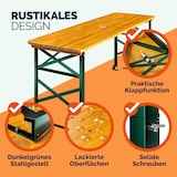 thumbnail of Casaria Bierzelttisch Höhenverstellbar Klappbar Hoch Outdoor Breit Holz Buffettisch 170cm Stehtisch Bartisch Partytisch