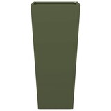 thumbnail of vidaXL Plantenbak 35x35x75 cm staal olijfgroen