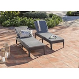 thumbnail of Keter Lettino Prendisole Jaipur, dotato di cuscino, Grafite, 187,5x58x29H cm