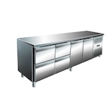 thumbnail of Gastro Edelstahl Kühltisch Kühltheke 2 Türen / 4 Schubladen 285 L -2/+8°C