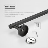 thumbnail of TOJ Living Toalheiro – 60 cm – aço inoxidável (inox) – preto mate – montagem na parede – barra para toalhas