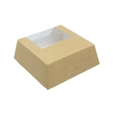 thumbnail of MONOUSO - Scatola di Carta Kraft con Finestra 140x140x50mm (25 Pezzi)