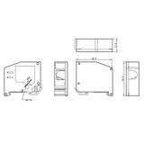 thumbnail of ROLINE Tragschienenadapter für Keystone Module, unbestückt, 180°