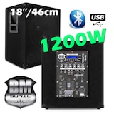 thumbnail of Pack SONO MEGA BASSES Caissons bi-amplifié 18" 46cm 2x1200W 4 Enceintes 4x2000W, Table de Mixage IBIZA SONO DJ PRO CLUB MIX BAR