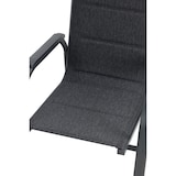 thumbnail of Tarrington House Silla apilable, tapizado Amberes, aluminio/textil, gris