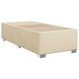thumbnail of vidaXL Boxspringbett mit Matratze Creme 100x200 cm Stoff