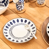 thumbnail of Coffret de 6 tasses et sous-tasses Milos 10 cl -  Bleu Rond Grès Table Passion 7.50x7.50 cm